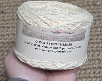 Organic Cotton Yarn. USA Grown. Boutique Mill Spun. Lace Weight - 190 Yards Skein