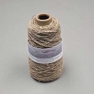 Hemp Yarn, 250 Yards. Hand-Spun Cone. Natural Fiber. image 1