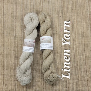 Linen Yarn Machine Spun 10/2 Natural. 3.5 oz Skein. Great for Weaving, Sewing, Rug Making, Kitting, Crochet, Fiber Arts and So Much More