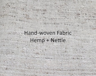 Hemp + Nettle Hand Loom Woven Fabric. By the 1/2 Yard. 100% Plant Fiber. 44" Wide