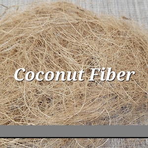 Coconut Husk Fiber Bundle, Sold by 1 ounce, 100% Vegetable Fiber, Raw Not Combed.