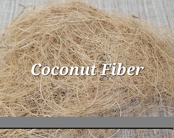 Paquete de fibra de cáscara de coco, se vende por onzas, 100% fibra vegetal, cruda sin peinar.