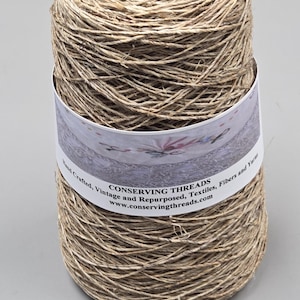 Hemp Yarn, 250 Yards. Hand-Spun Cone. Natural Fiber. image 5