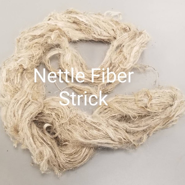 Nettle Strick, 6 oz, Long Fiber Bundle, Himalayan Mountain Nettle, 100% Vegetable Fiber, Great for Basketry, Knitting, Weaving, Fiber Arts