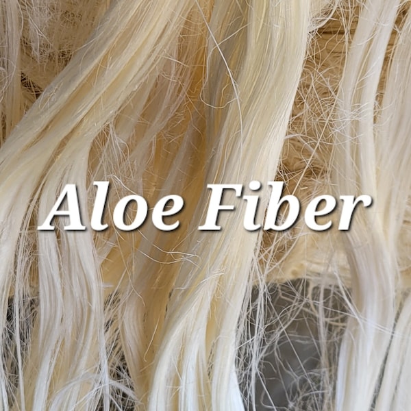 Aloe Long Fiber Bundle. 1 oz. 100% Natural Fiber. Great for Basketry, Knitting, Weaving, Fiber Arts, ect