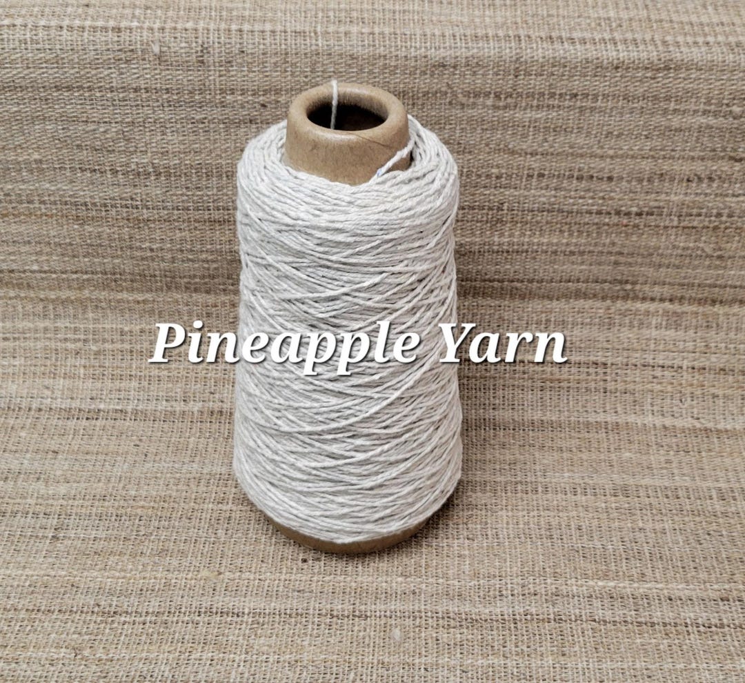 Pineapple Thread Making Pineapple + Cotton Yarn, 20/2 Fingering Weight. Natural or Bleached ...