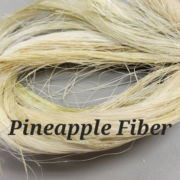 Pineapple Fiber Bundle, Sold by 1 ounce, 100% Vegetable Fiber, Raw Not Combed, Great for Basketry, Knitting, Weaving, Fiber Arts and Crafts