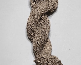 Yarn Nettle, 185 Yards, Brown - Black Walnut Dyed. Hand-Spun Skein.
