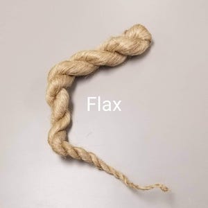 Flax Strick. 4 oz. Fine Natural Long Line Bast Fiber. Great for Spinning, Weaving, Fiber Crafts, Doll Making