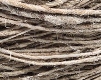 Nettle Yarn, 210 Yards, Hand-Spun Cone. Natural Fiber.