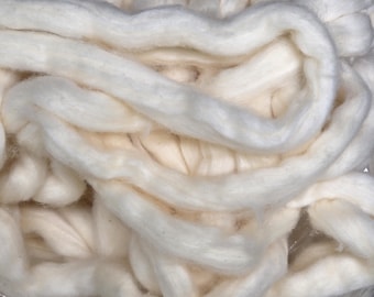 1 pound Organic Cotton Easy Spin Sliver, USA Grown Upland Variety