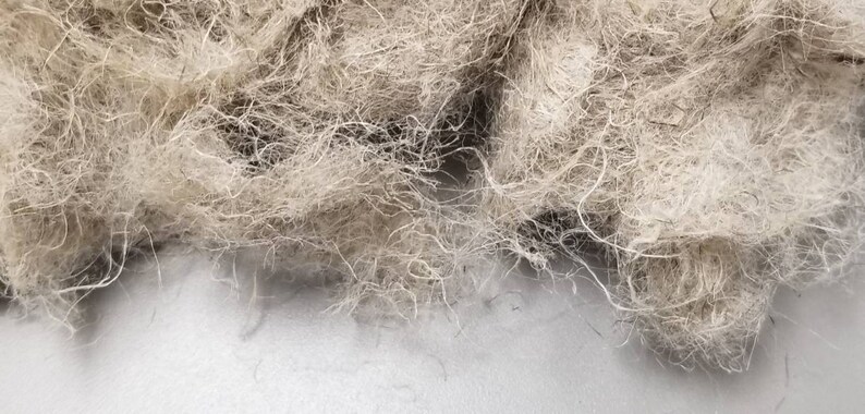 Weaving Spinning Knitting Hemp Fiber 2-ounce Natural Degummed but Not Carded Great for Carding Fiber Arts! Felting