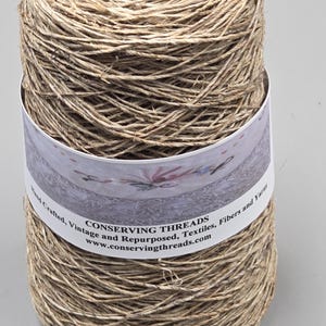 Hemp Yarn, 250 Yards. Hand-Spun Cone. Natural Fiber. image 3
