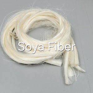 Soya Fiber Bundle. 100% Natural Fiber. Raw Bast Textile