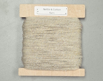 Nettle + Cotton Mini Skeins Yarn Natural. 80 Yards.