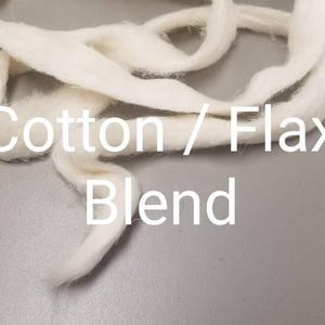 Cotton - Flax Blend, Fiber Sliver. Great for Knitting, Spinning, Weaving, Fiber Arts!