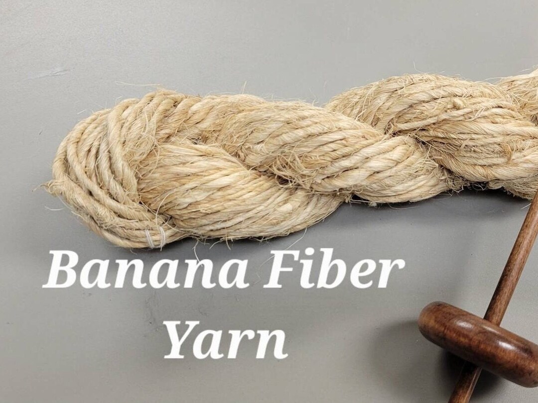 Banana Fiber Yarn Skein, Approx. 35 Yards / 3.5 Ounce. Bast Fiber
