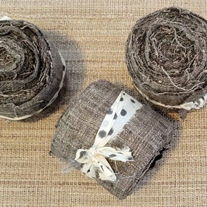 Silk Fabric Rolls 3 Rolls of Raw Silk Strips. Brown. - Etsy
