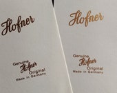 Two Headstock Waterslide Decals Hofner