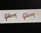 Two Guitar Headstock Waterslide Decals Gibson Vintage Logo