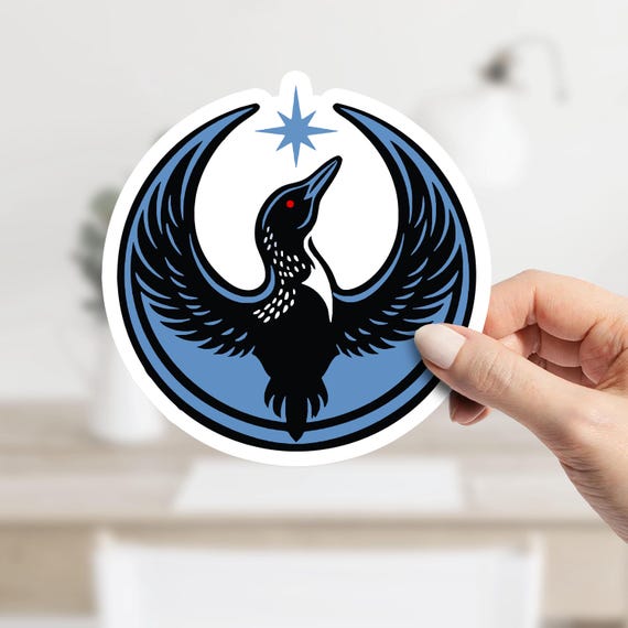 Rebel Loon Vinyl Sticker Kiss Cut Magnet Minnesota Laptop Decal Water Bottle Sticker State Bird Political Gift