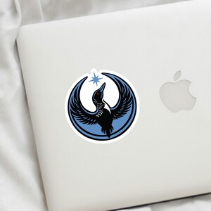 Rebel Loon Sticker or Magnet: Minnesota State Bird Decal (Kiss Cut) image 5