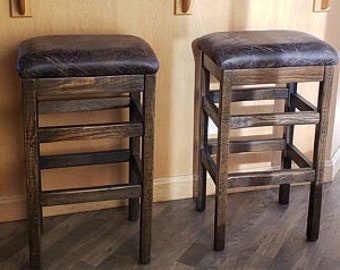Rustic Bar Stool Etsy