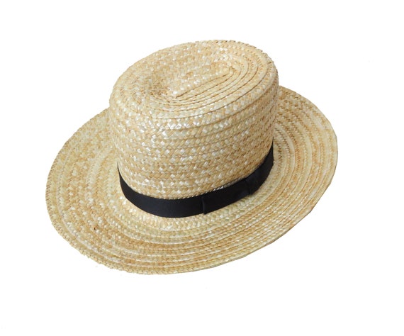 Child's Authentic Amish Straw Hat Kids - Etsy