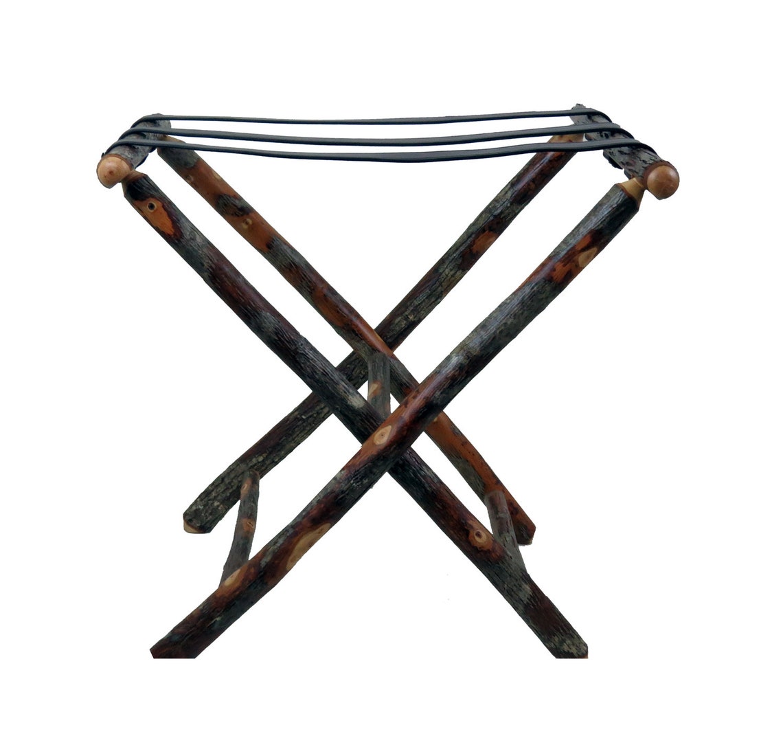 Rustic Hickory Luggage Rack Butler Etsy