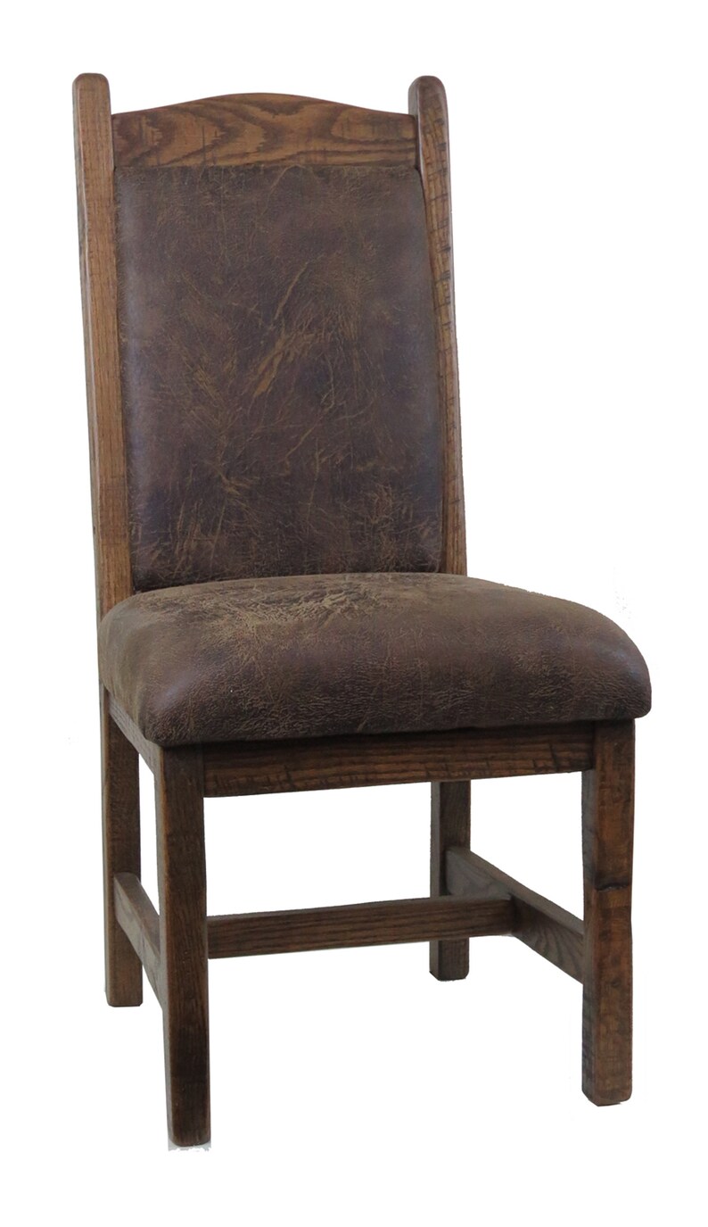 Set of 2 barnwood Upholstered Dining Chair With Upholstered Etsy