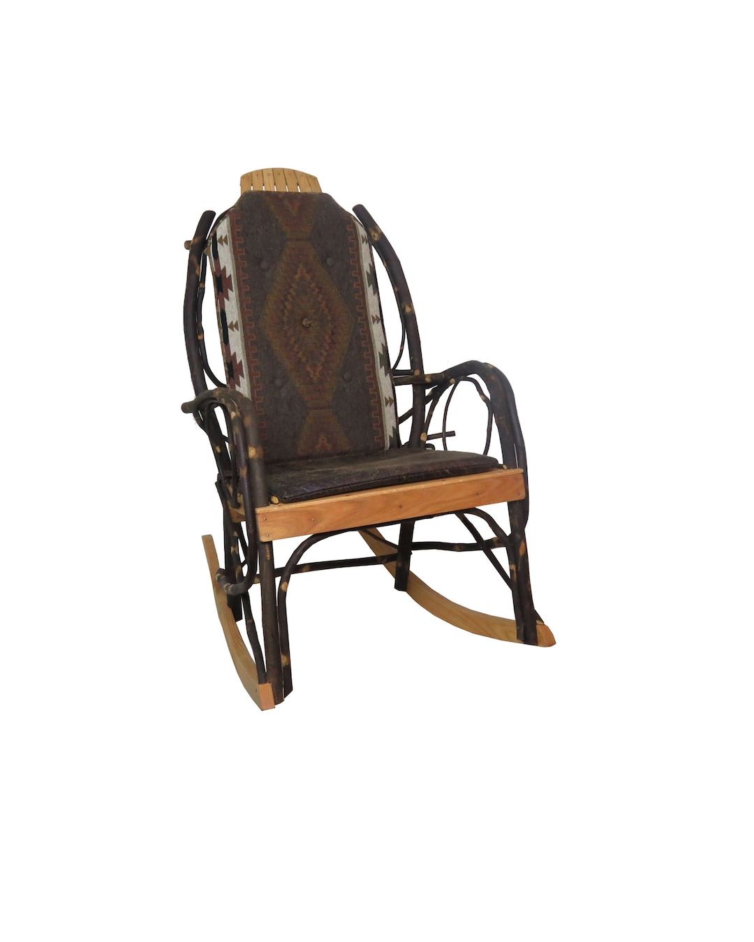 Cushion Set for Amish Hickory Rocking Chair Dark Apache Etsy