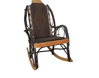 Cushion Set for Amish Hickory Rocking Chair - Dark Apache