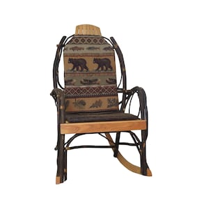 Cushion Set for Amish Hickory Rocking Chair - Bear Creek Fabric