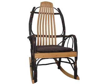 Leather Seat Cushion for Amish Hickory Rocking Chair