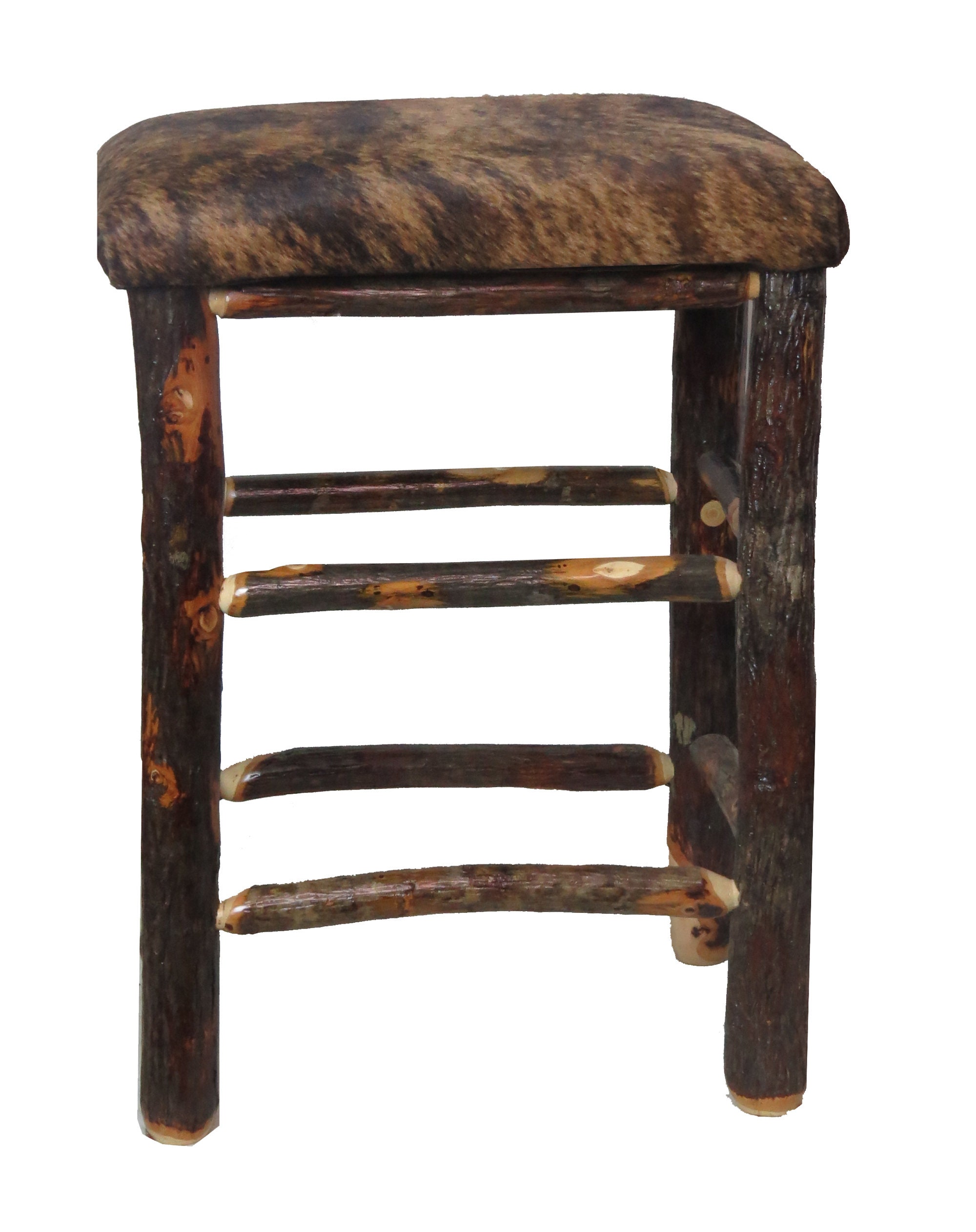 Hickory Hair on Hide Upholstered Bar Stool 24 or 30 in Heights - Etsy