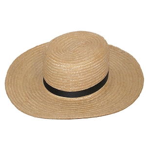 Authentic Amish Straw Hat for Adults