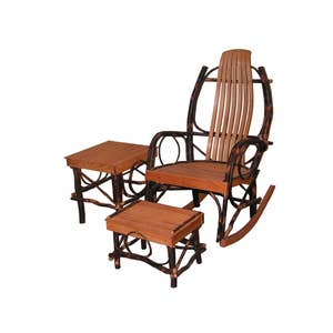 Hickory & Oak Amish Bentwood Rocker 3 Piece Set