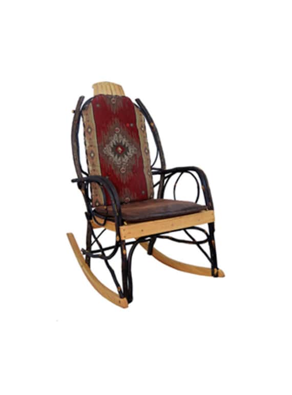 Cushion Set for Amish Hickory Rocking Chair Red Diamond