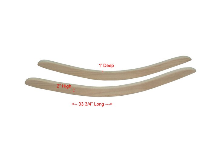 Side Mount Solid Oak Rocking Chair Runners Set of 2 Unfinished Etsy