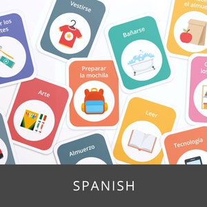Kids Routine Cards - Spanish