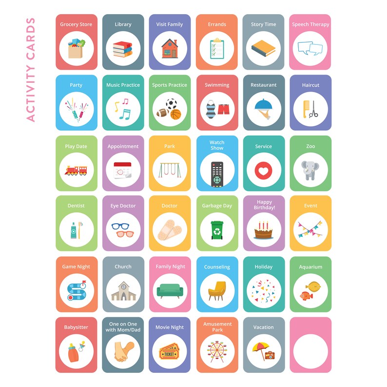 Kids Activity Cards Etsy