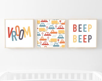 Transportation - Nursery/Room Wall Decor - Set of 3