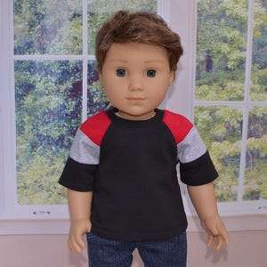 18 inch Boy Doll Clothes. Boy doll T-shirt made to fit such as American Girl Doll. image 2