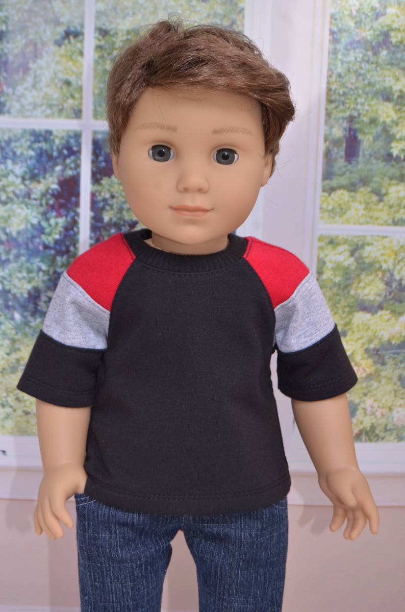 18 inch Boy Doll Clothes. Boy doll T-shirt made to fit such as American Girl Doll. image 1