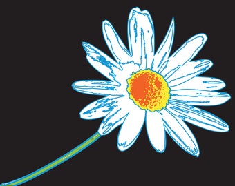 Daisy | Handmade | Vinyl on Sheet Metal "this is one of a kind original piece"