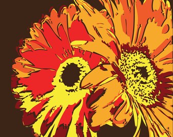 Sunflowers | Handmade | Vinyl on Sheet Metal "this is one of a kind original piece"