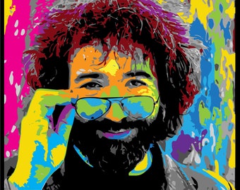 Jerry Garcia | Handmade | Vinyl on Sheet Metal "this is one of a kind original piece"