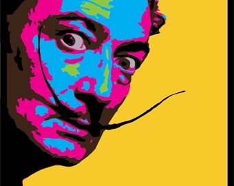 Salvador Dali | Handmade | Vinyl on Sheet Metal "this is one of a kind original piece"