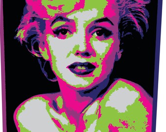 Marilyn Monroe | Handmade | Vinyl on Sheet Metal "this is one of a kind original piece"