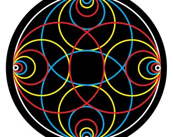 Fibonacci Circle | Handmade | Indoor Outdoor | Vinyl on Sheet Metal Active